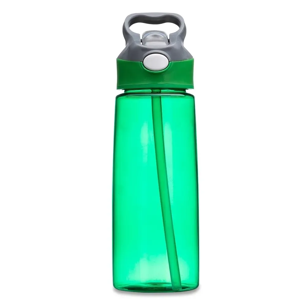 Squeeze plástico personalizado 650ml com acionador, verde