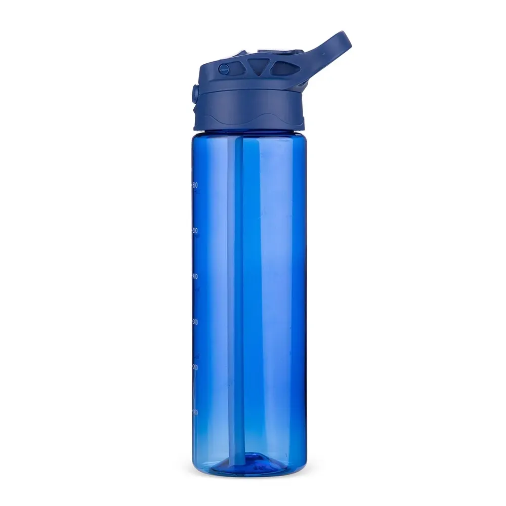 Squeeze plástico 700ml com botão de acionamento azul