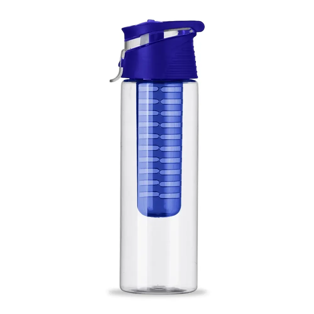 Squeeze plástico personalizado 700ml com infusor, azul escuro