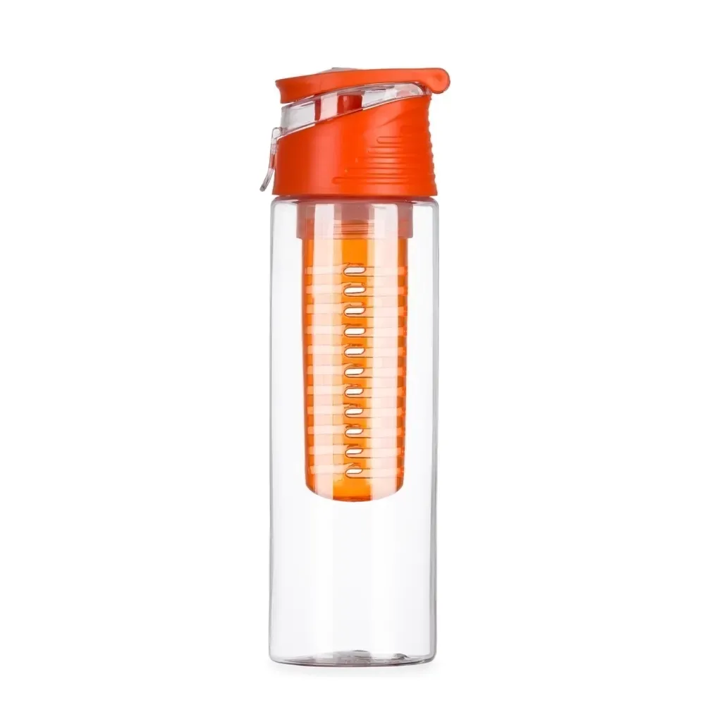 Squeeze plástico personalizado 700ml com infusor, laranja