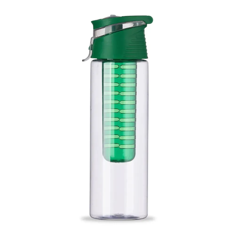 Squeeze plástico personalizado 700ml com infusor, verde escuro