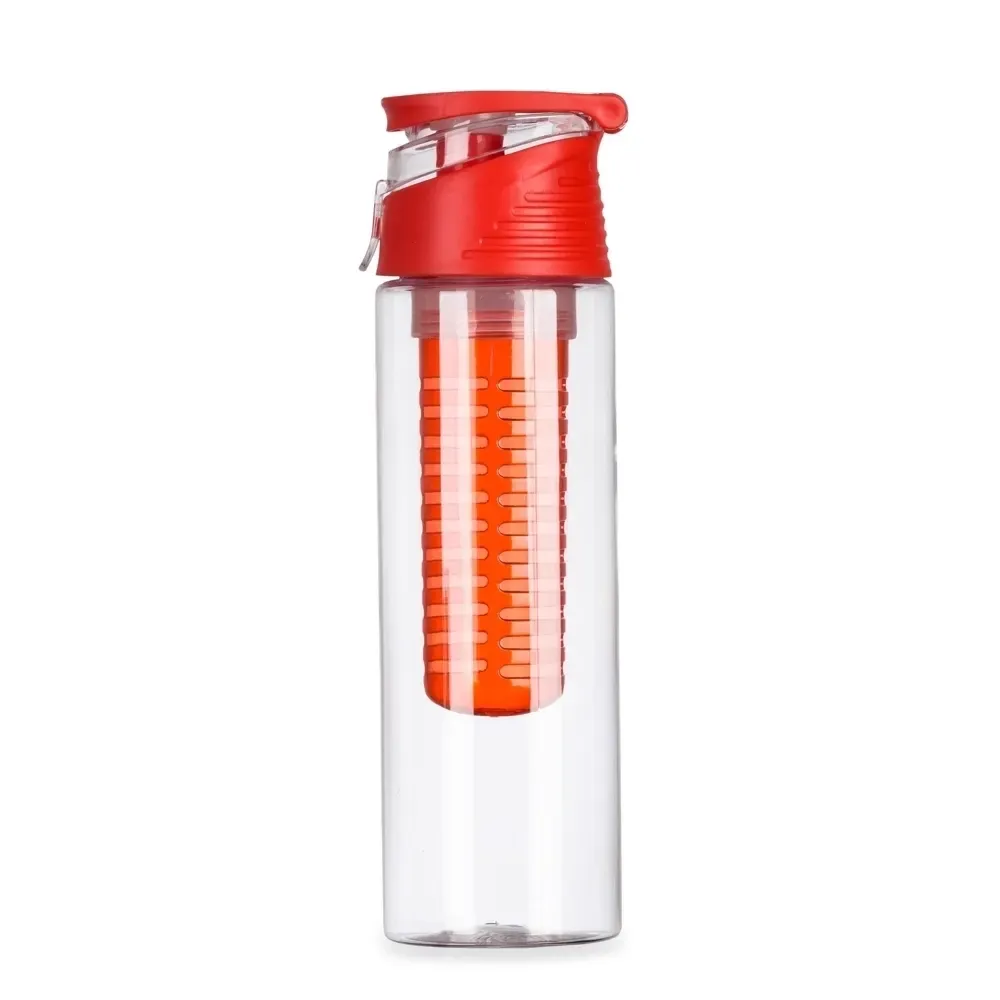 Squeeze plástico personalizado 700ml com infusor, vermelho