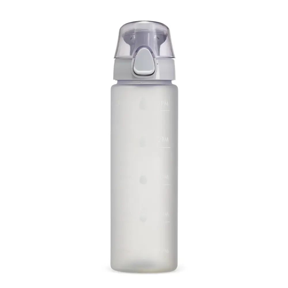 Squeeze plástico 700ml com marcador de horário transparente