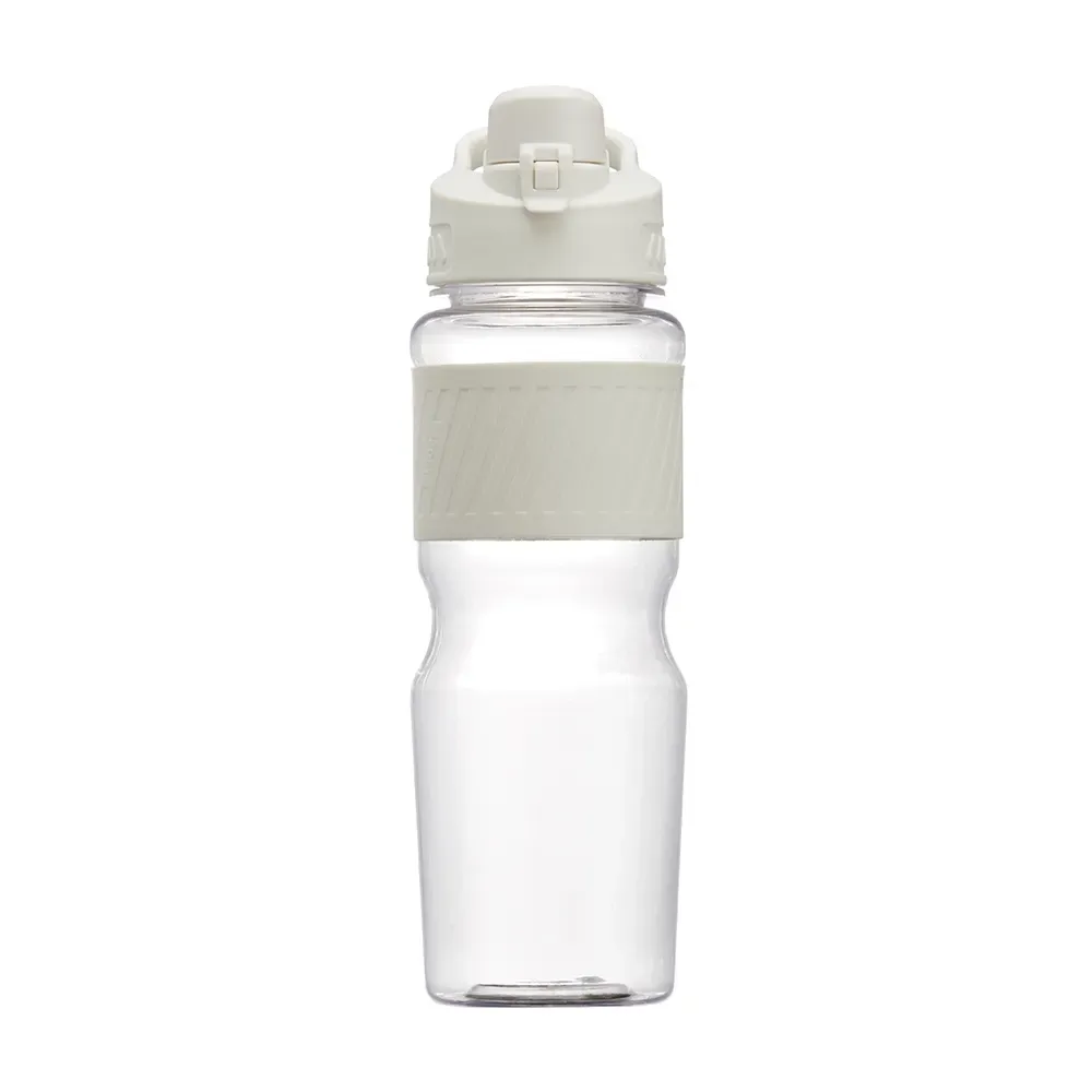 Squeeze plástico personalizado 730ml emborrachado, branco