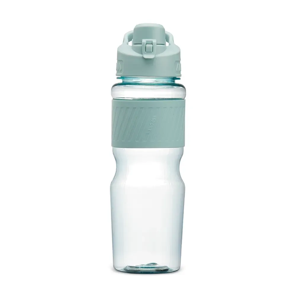 Squeeze plástico personalizado 730ml emborrachado, verde claro