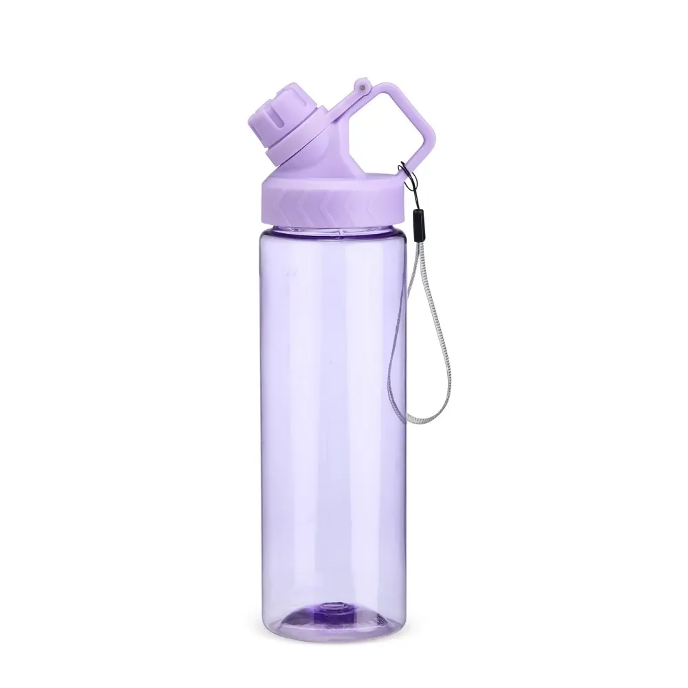 Squeeze plástico 750ml com cordão de nylon lilás