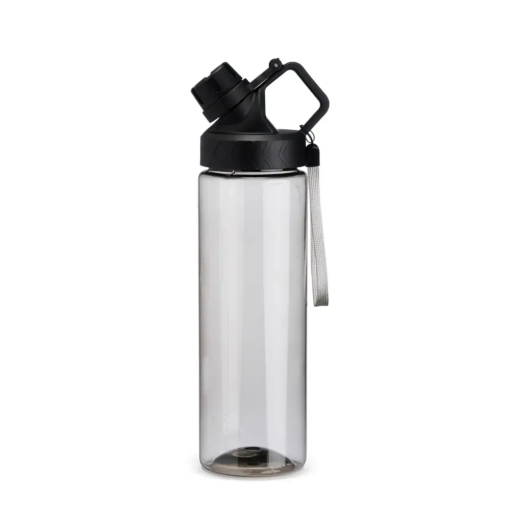 Squeeze plástico 750ml com cordão de nylon preto