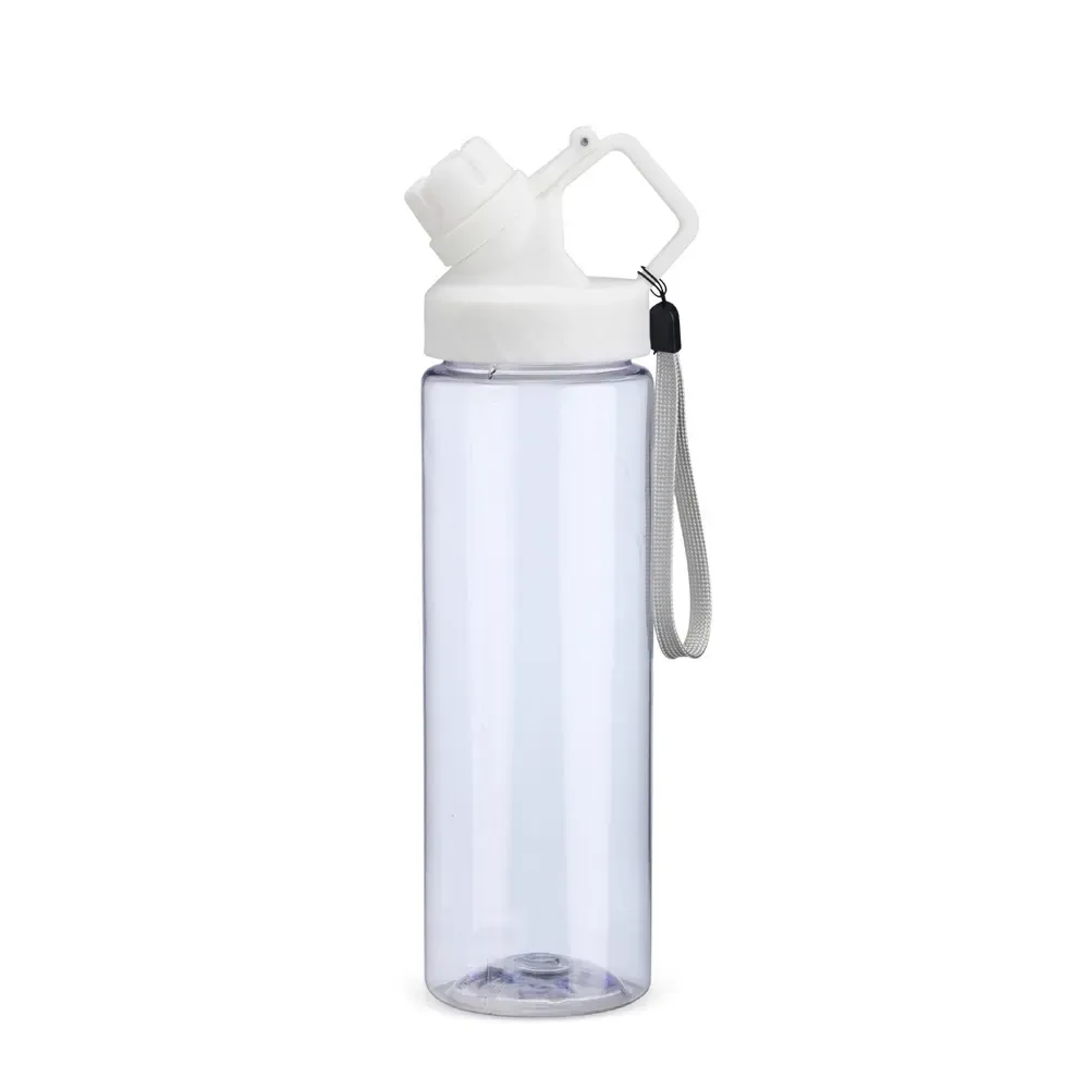 Squeeze plástico 750ml com cordão de nylon transparente