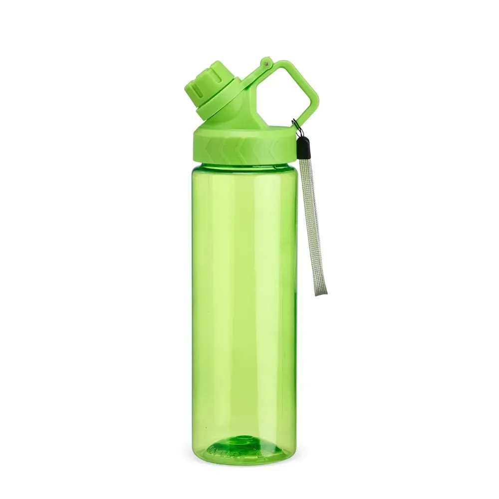 Squeeze plástico 750ml com cordão de nylon verde