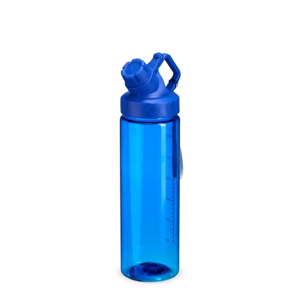 Squeeze plástico 750ml com marcação de volume azul
