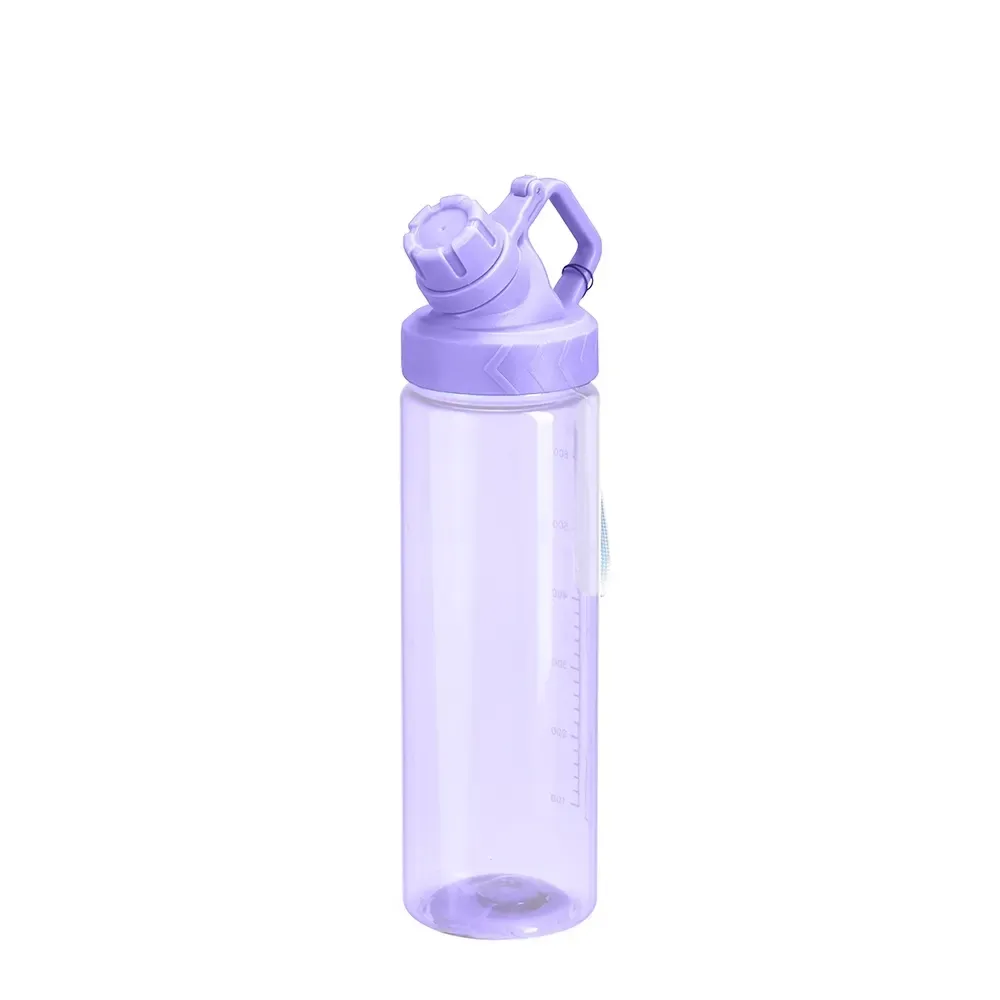 Squeeze plástico 750ml com marcação de volume lilás