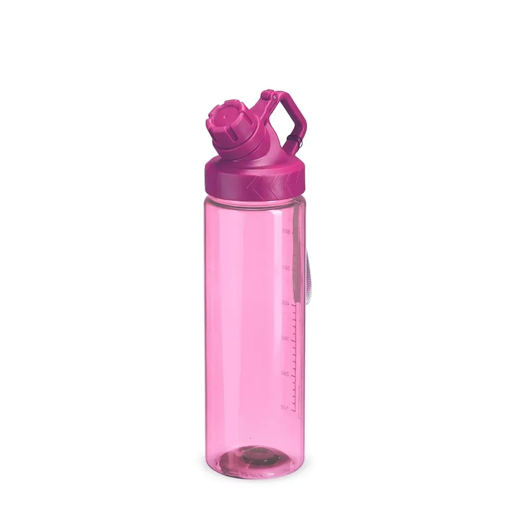 Squeeze plástico 750ml com marcação de volume rosa
