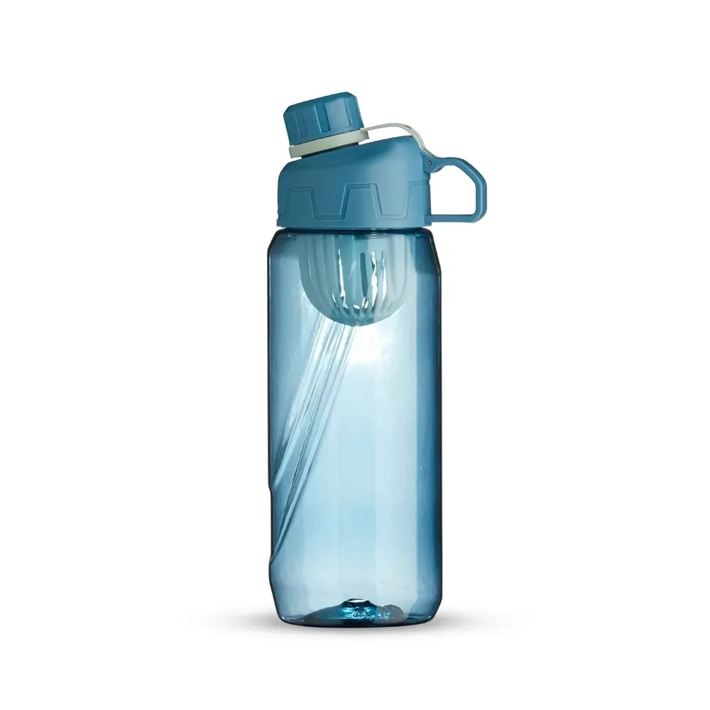 Squeeze plástico 800ml com infusor personalizado, azul