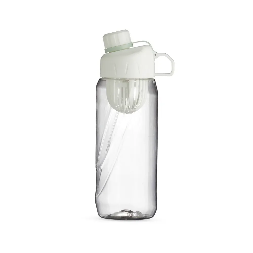 Squeeze plástico 800ml com infusor personalizado, branco
