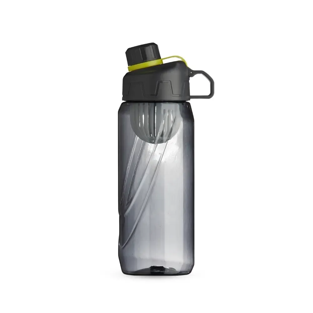 Squeeze plástico 800ml com infusor personalizado, preto