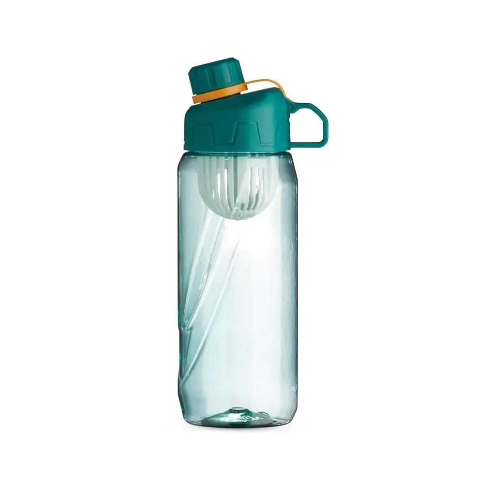 Squeeze plástico 800ml com infusor personalizado, verde