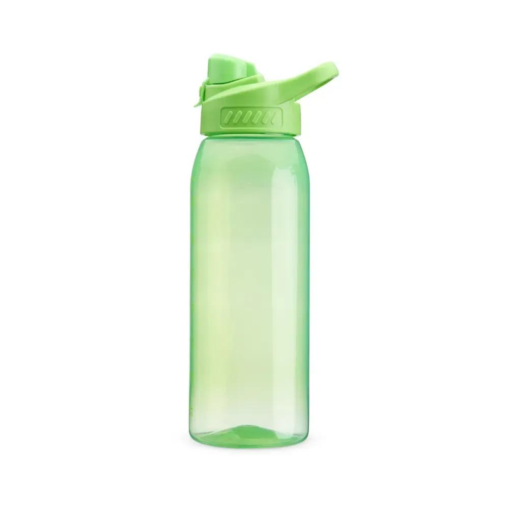 Squeeze plástico 850ml com marcação de volume personalizado, verde