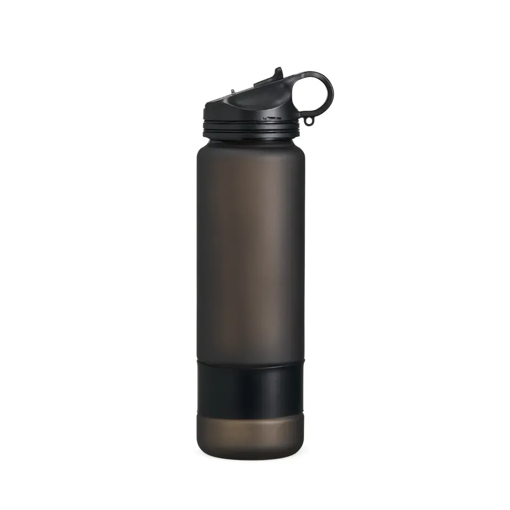 Squeeze plástico 900ml com detalhe emborrachado preto