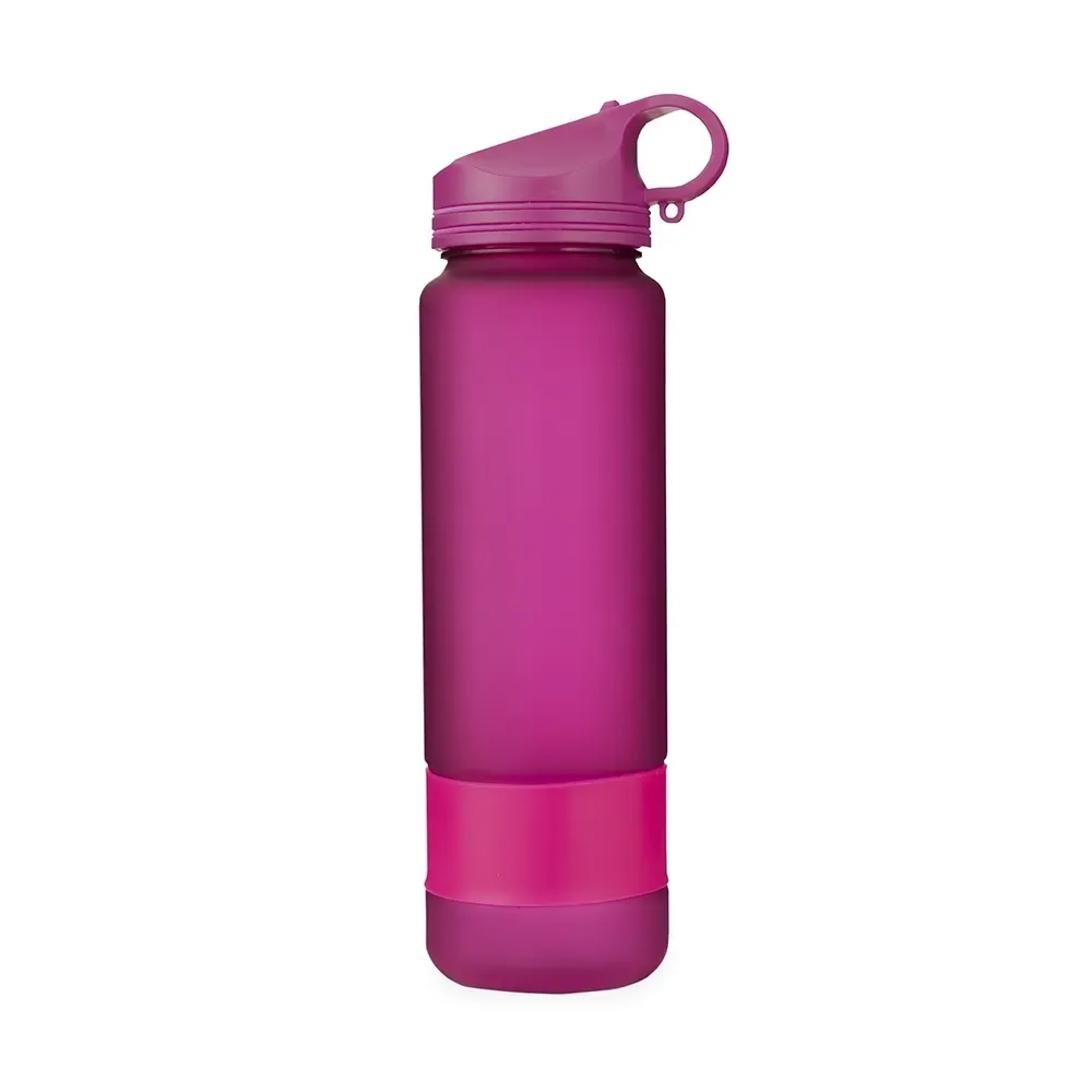 Squeeze plástico 900ml com tira emborrachada rosa escuro