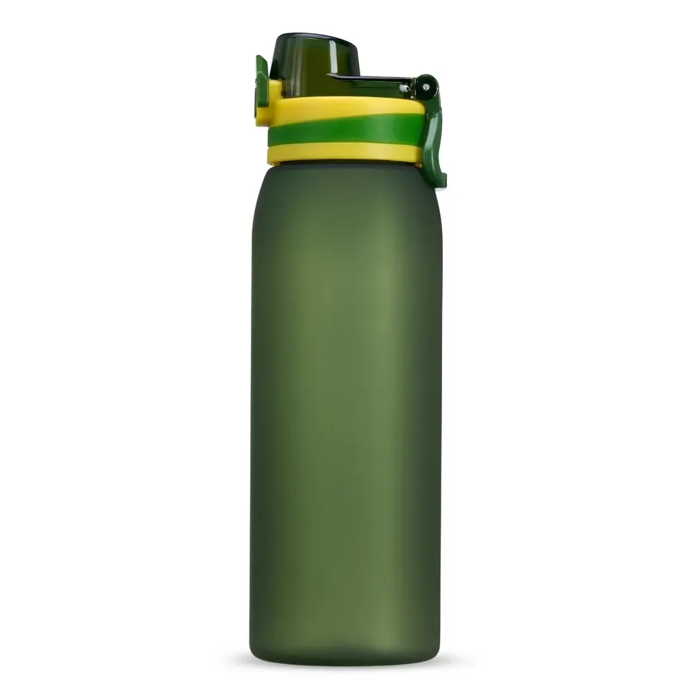 Squeeze plástico 900ml com trava de segurança personalizado, verde