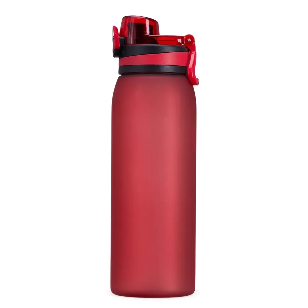 Squeeze plástico 900ml com trava de segurança personalizado, vermelho