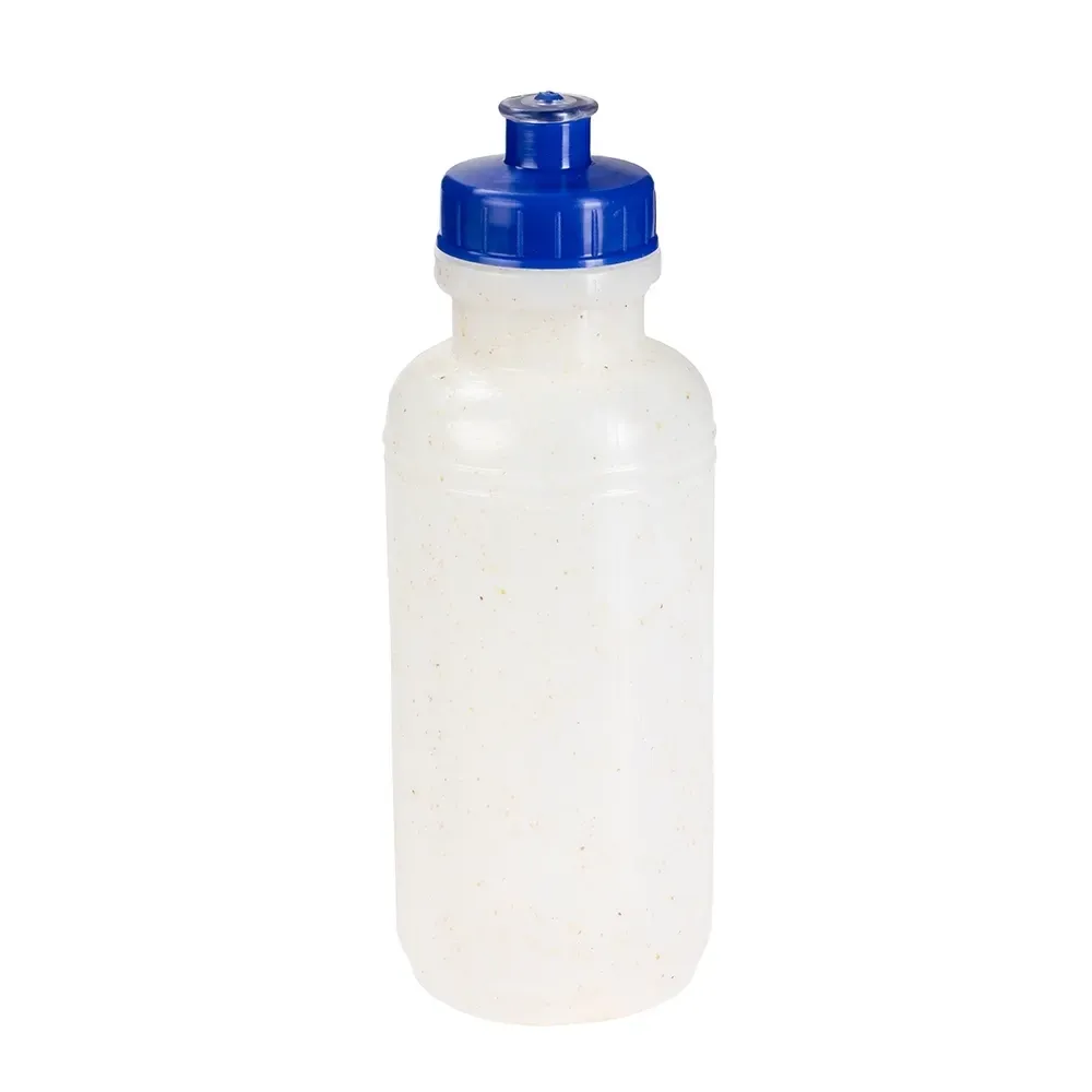 Squeeze plástico fibra de arroz personalizado 500ml, azul