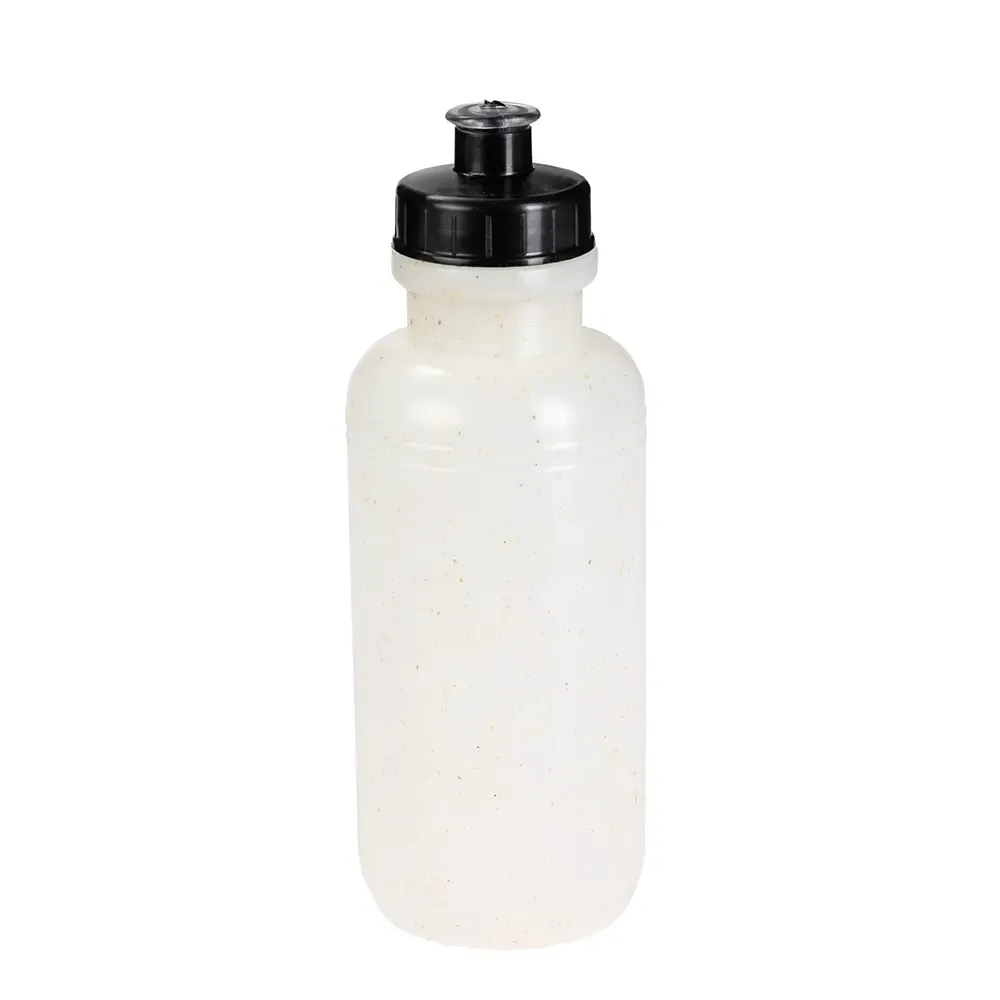 Squeeze plástico fibra de arroz personalizado 500ml, preto