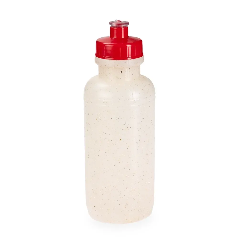 Squeeze plástico fibra de arroz personalizado 500ml, vermelho