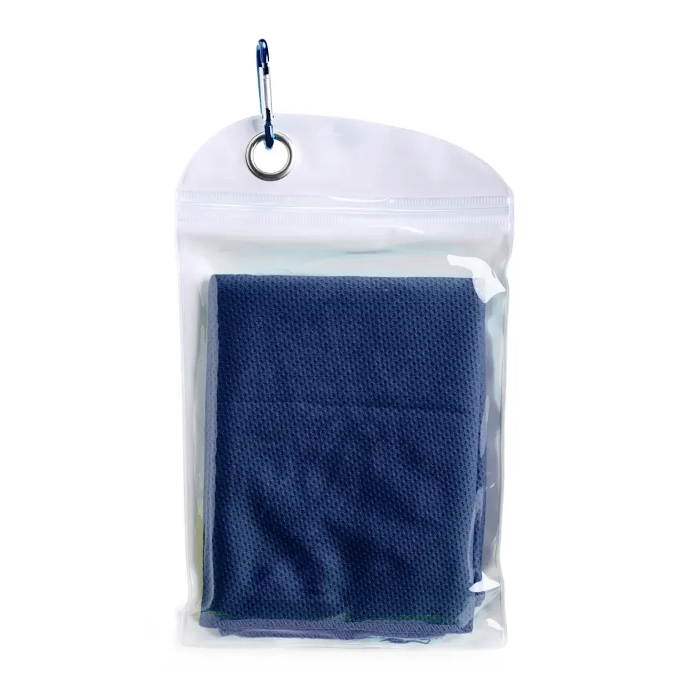 Toalha esportiva refrescante personalizada, cor azul escuro