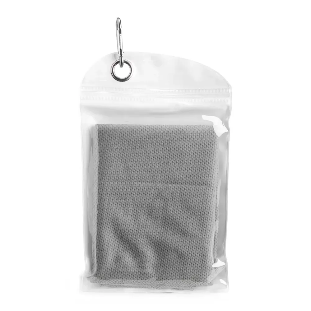 Toalha esportiva refrescante personalizada, cor cinza