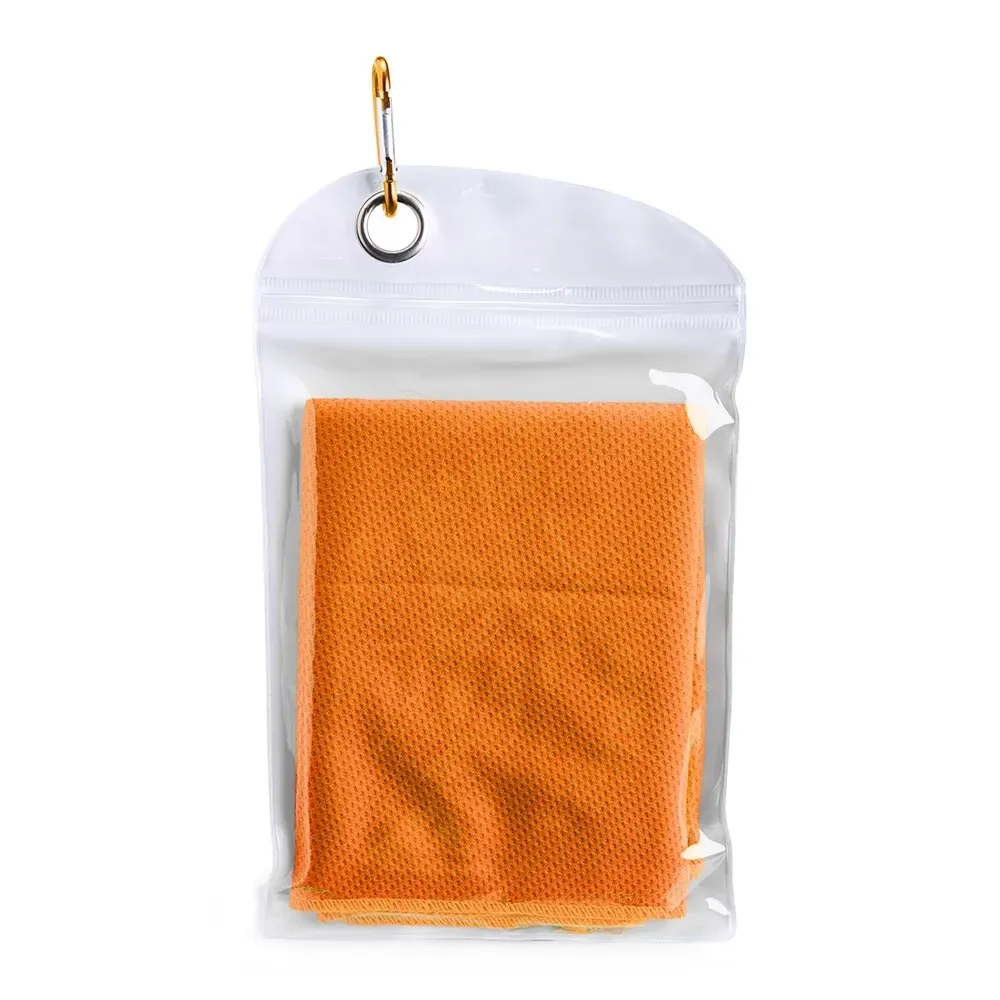 Toalha esportiva refrescante personalizada, cor laranja