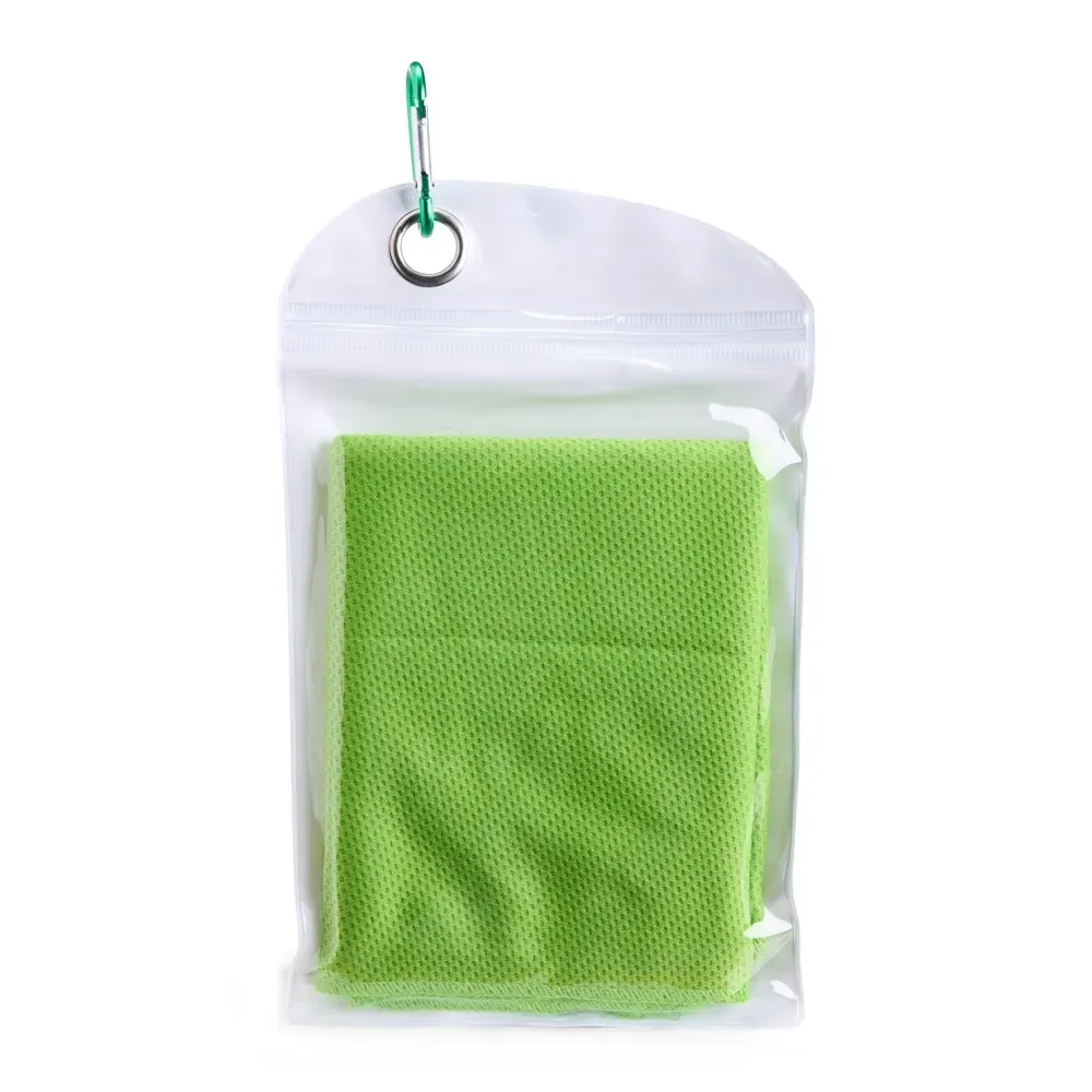Toalha esportiva refrescante personalizada, cor verde